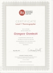 certyfikat infrared training center termographer level 1