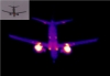samolot pasażerski w podczerwieni