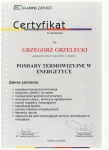 Grzegorz Grzelecki certyfikat termowizja w energetyce