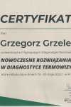 Grzegorz Grzelecki sympozjum certyfikat nowoczesne rozwiazania stosowane w diagnostyce termowizyjnej
